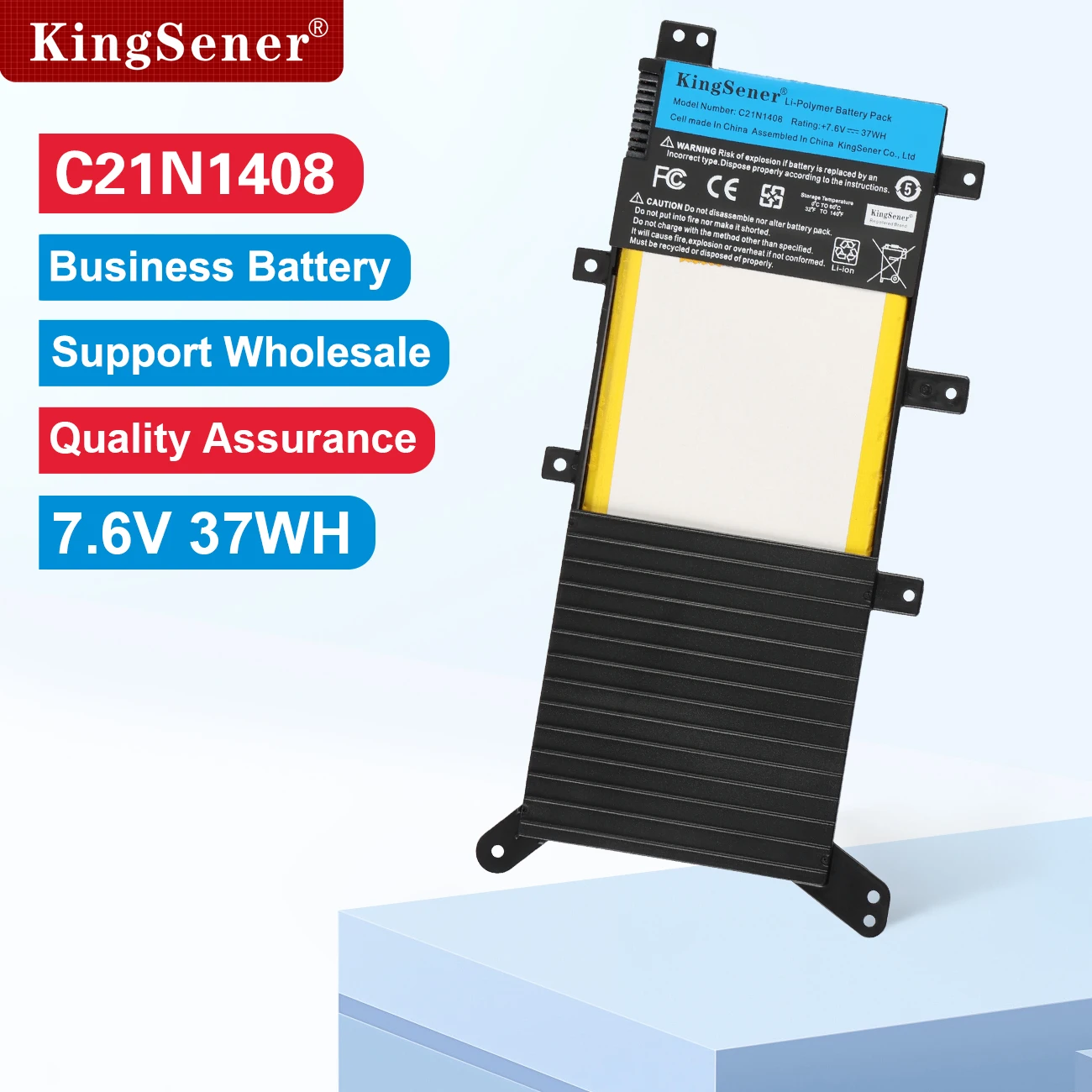 

KingSener New C21N1408 Laptop Battery For ASUS VivoBook 4000 MX555 V555L V555LB V555U Series 7.6V 37WH Free 2 Years Warranty