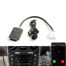 Car Bluetooth 5.0 Kit Audio AUX Adapter 3.5mm Handfree Microphone Steering wheel control Cable For Mazda 3 5 6 MPV CX7 Adapters