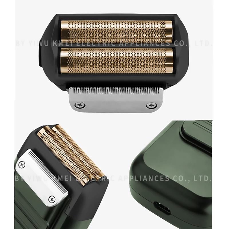 مجموعة شفرات قطع بديلة احترافية مناسبة لماكينة الحلاقة الكهربائية Kemei 2026 (الذهبية أو الفضية)