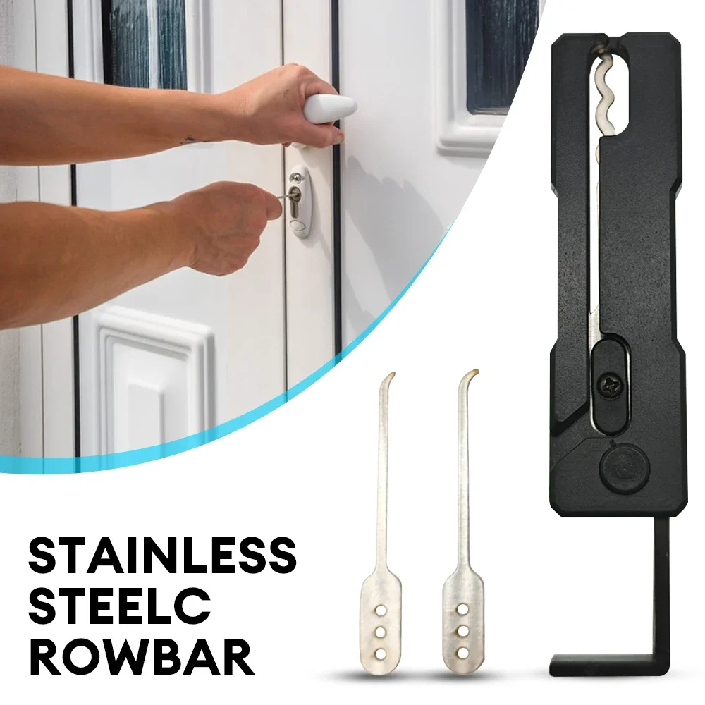 Stainless Steel Pry Bar Multitool Quick Flip Locksmith Maintenance Kit Durable Door Lock Repair Hand Tools for Locksmith Use