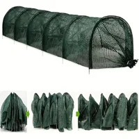 Túnel de Malla Negro Plegable con Protección UV para Huerto e Invernadero