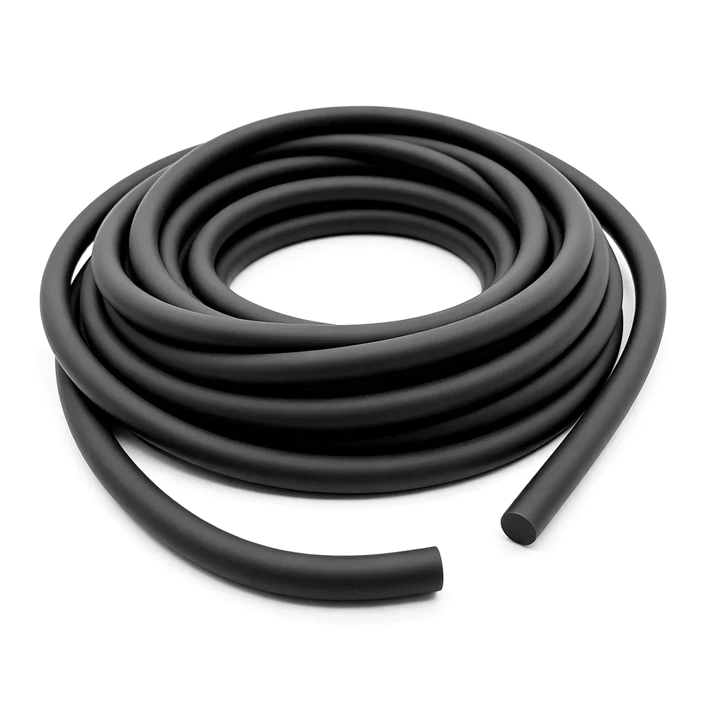 Black Dia 6mm Solid Latex Round Rubber Band High Elastic Natural Latex Solid Strip Outdoor Industrial Multipurpose Binding Rope