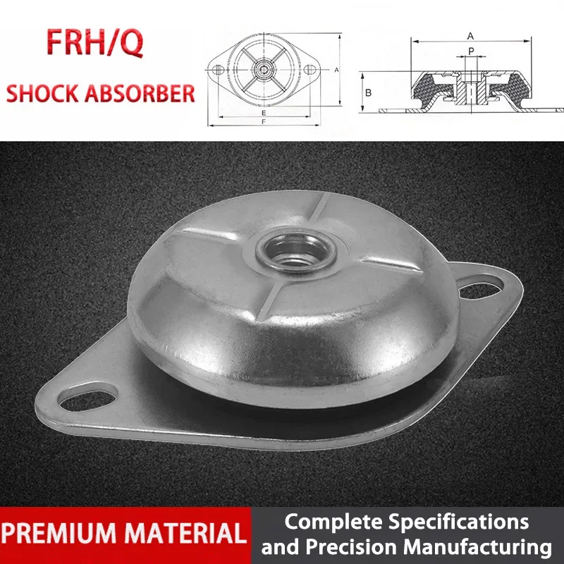 

1pcs FRH/Q Rubber Shock Absorber Bell Bowl Shaped Buffer Rubber Pad Compressor Generator Air Compressor Vibration Isolator SRH