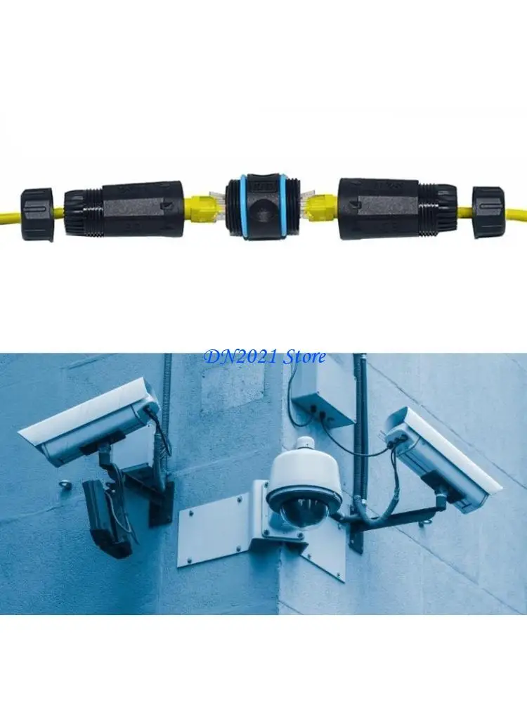 F3KE IP68 Rateds RJ45 Cat6 Female to Female Ethernet Connectors for Industrial and Outdoor Applications