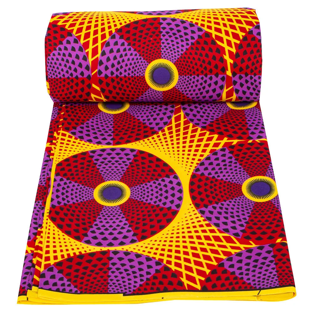 Ankara African Print circle pattern Fabric Patchwork Real Wax Dress Sewing Tissu Craft DIY Textile Material For party Ankara