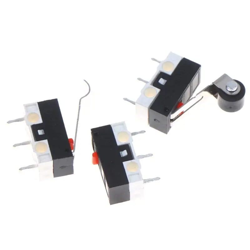 20 Stück PCB-Anschluss-Mikro-Endschalter 3-polig SPDT NO NC 1A 125V Roller für Verkaufsautomaten-Teile – Detail 4