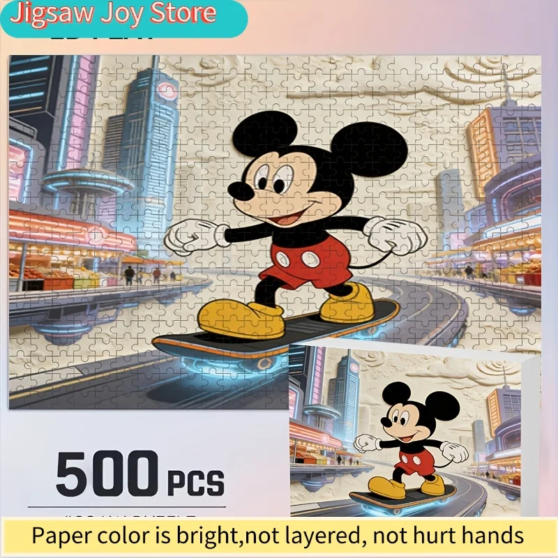 ดิสนีย์ ดิสนีย์ สติทช์ และมิกกี้ โฮม เดคคอร์ ไพรント |   ปริศนาจิ๊กซอว์แบบแบน 2 มิติ เหมาะสำหรับการทดสอบความฉลาดของผู้ใหญ่ เหมาะสำหรับคริสต์