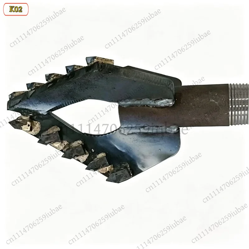 LJ_1PC 3‑Wing Super Hard Alloy Drill Bit for Water Well Drilling Rig, 1 Inch Drill Pipe Rock Drill Bit Replacement Spare Parts