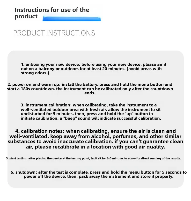 Professional Household and Indoor Self-test Air Quality Tester High-precision Formaldehyde Detector