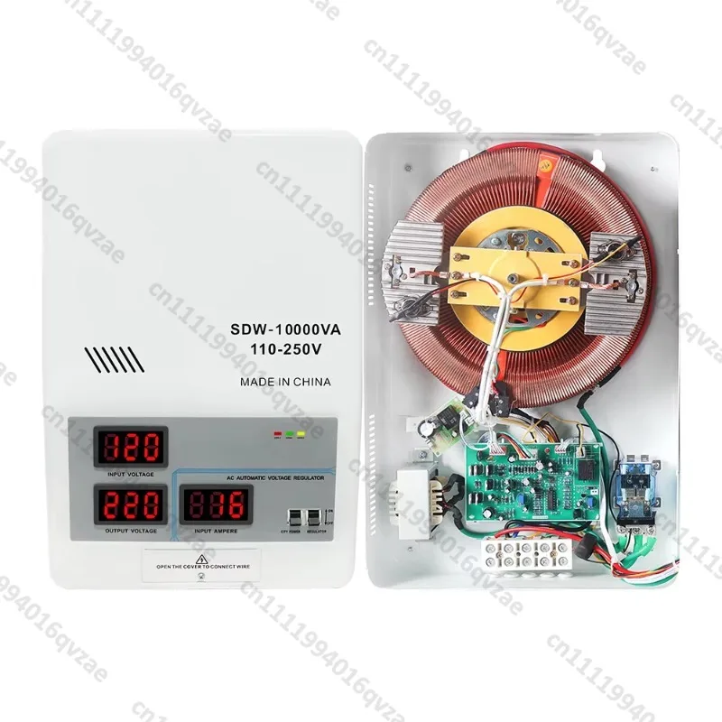 Wall-mounted 5kva 10kva 15kva Single-phase Household AC Output 220V Automatic Voltage Regulator SDW-1000VA Voltage Regulator