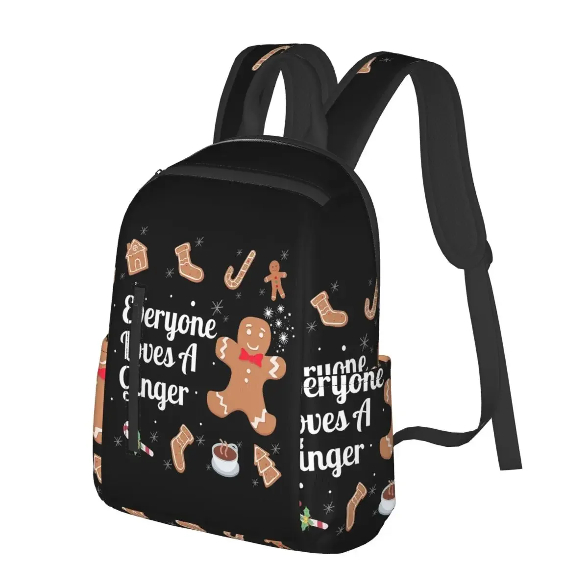 

Funny Christmas Gingerbread Cookie Man Student Backpack School Bag Travel Daypack for Men Women Fashion Bookbag Shoulder Bags