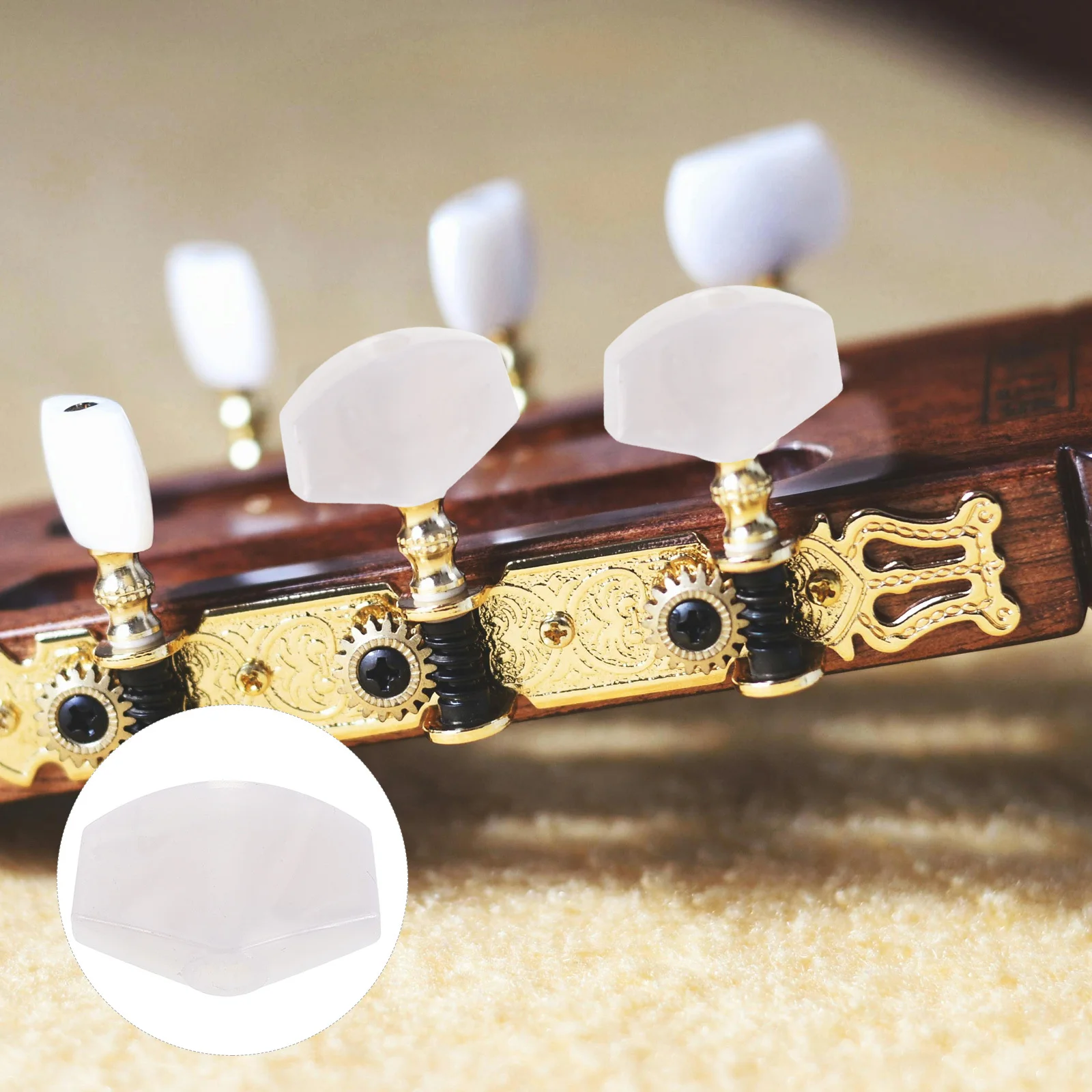 

12Pcs Guitar Tuning Pegs Elegant Square Head Replacement Buttons for Acoustic Electric Classical Guitar Stable Tuning Machine