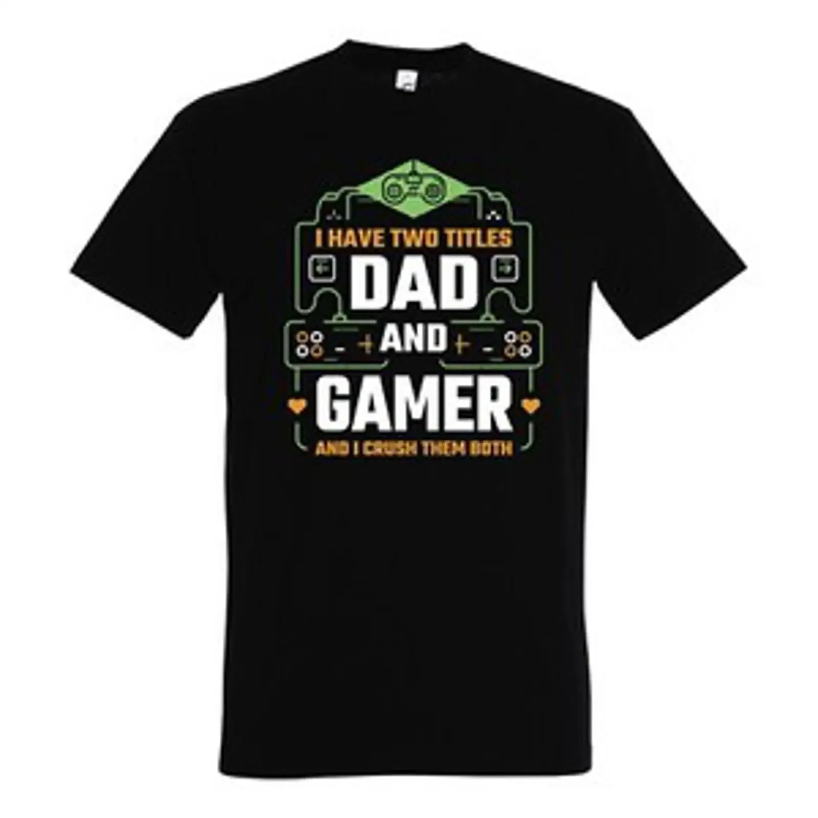 Herren T Shirt Dad And Gamer Männer Logo Rock Gaming Videospiel Familie Liebe vintage Washed fashion Breathable streetwear