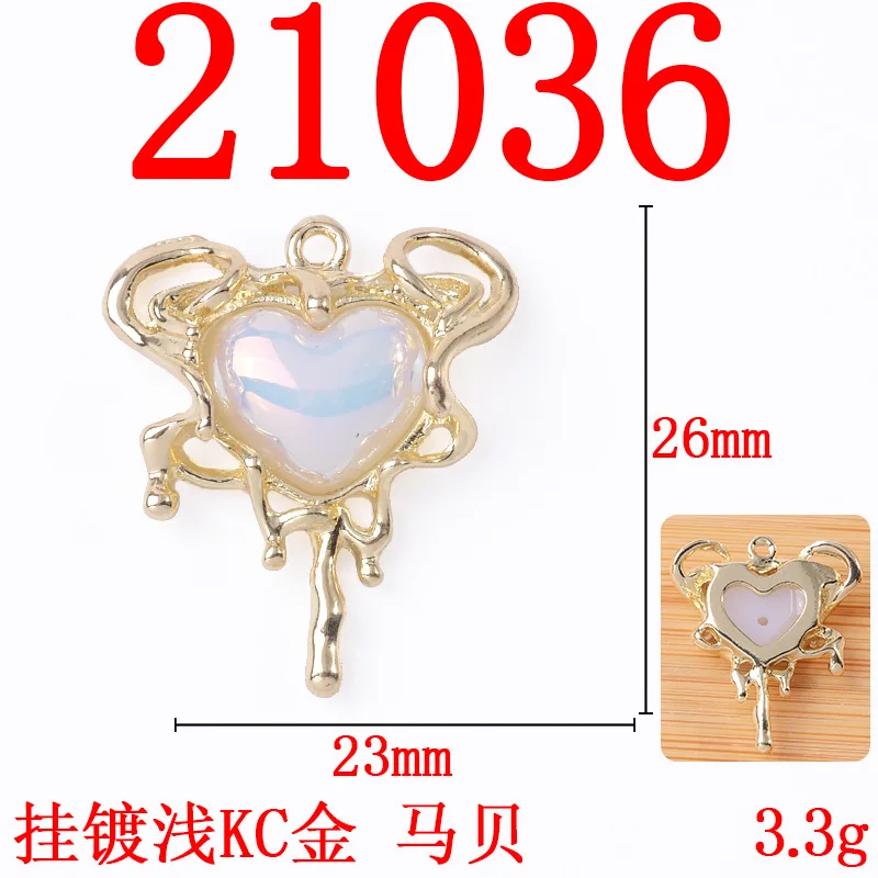 DIY handmade jewelry retro personality love bear rose branch cross alloy accessories baroque pendant view 3