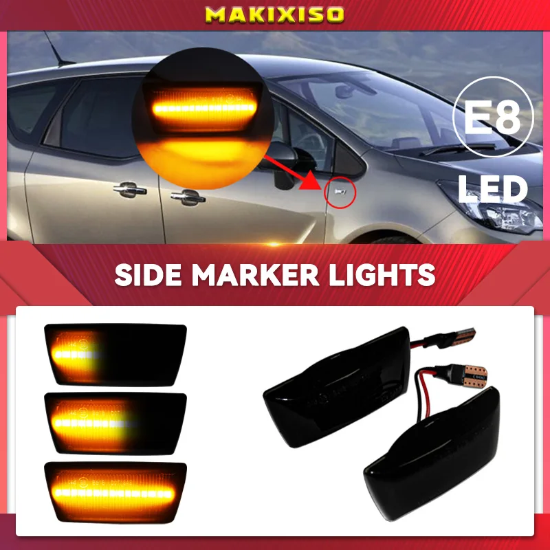 1 PCS LED For Opel Insignia Astra H Zafira B Corsa D For Chevrolet Cruze Dynamic Turn Signal Side Marker Light Lamp