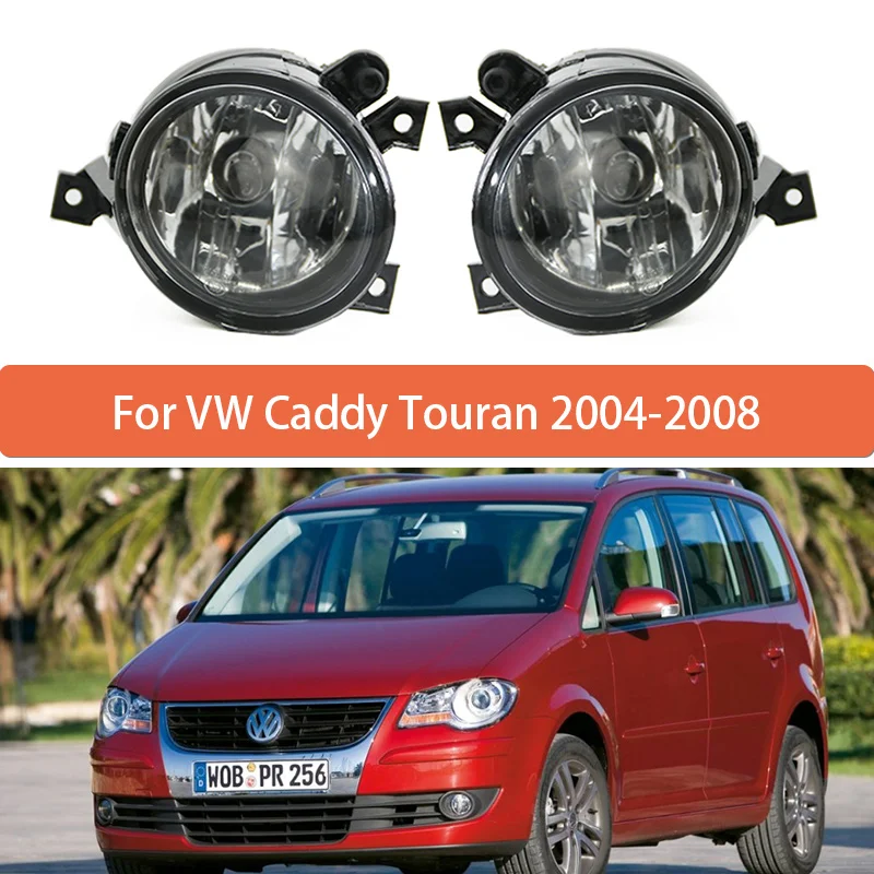 Pair White LED Front Bumper Fog Light Lamp For VW Caddy Touran 2004 2005 2006 2007 2008 1T0941700C 1T0941699C Left Right