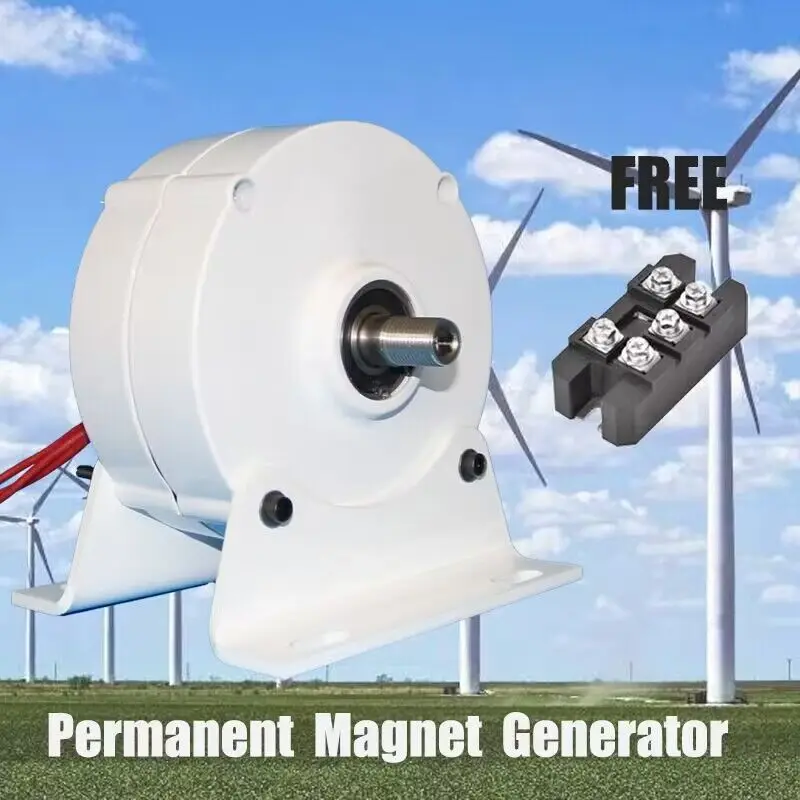 China Factory 6000W 5000W 4000W 12V/24V Low Speed Permanent Magnet Generator Household Motor DIY Wind Turbine