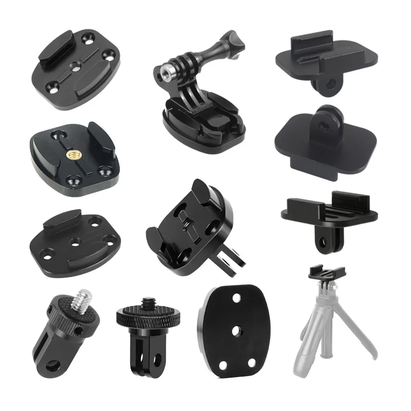 Aluminum Quick Release Tripod Mount Flat Surface Buckle Base Sports Camera Interface Adapter for Gopro 10 9 8 7 Vlog Accessories