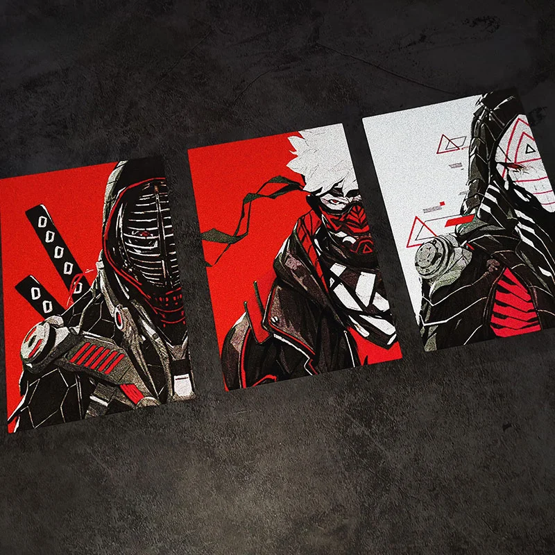 

1 шт. киберпанк самурай ниндзя наклейки черный, красный, белый стиль водостойкие клейкие наклейки для декора автомобиля ноутбука