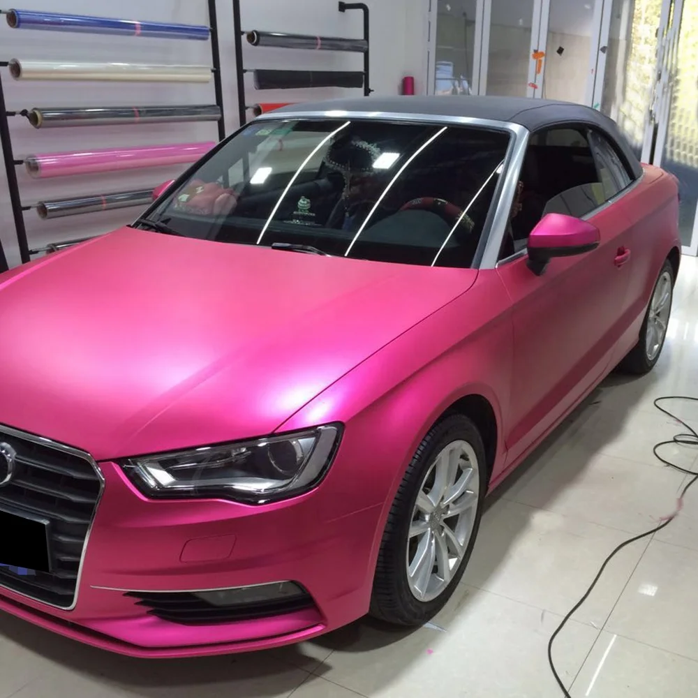 

SUPER MATT CHROME PINK Car Wrapping Film Full Body Weather Resistance Auto Accessories Exterior