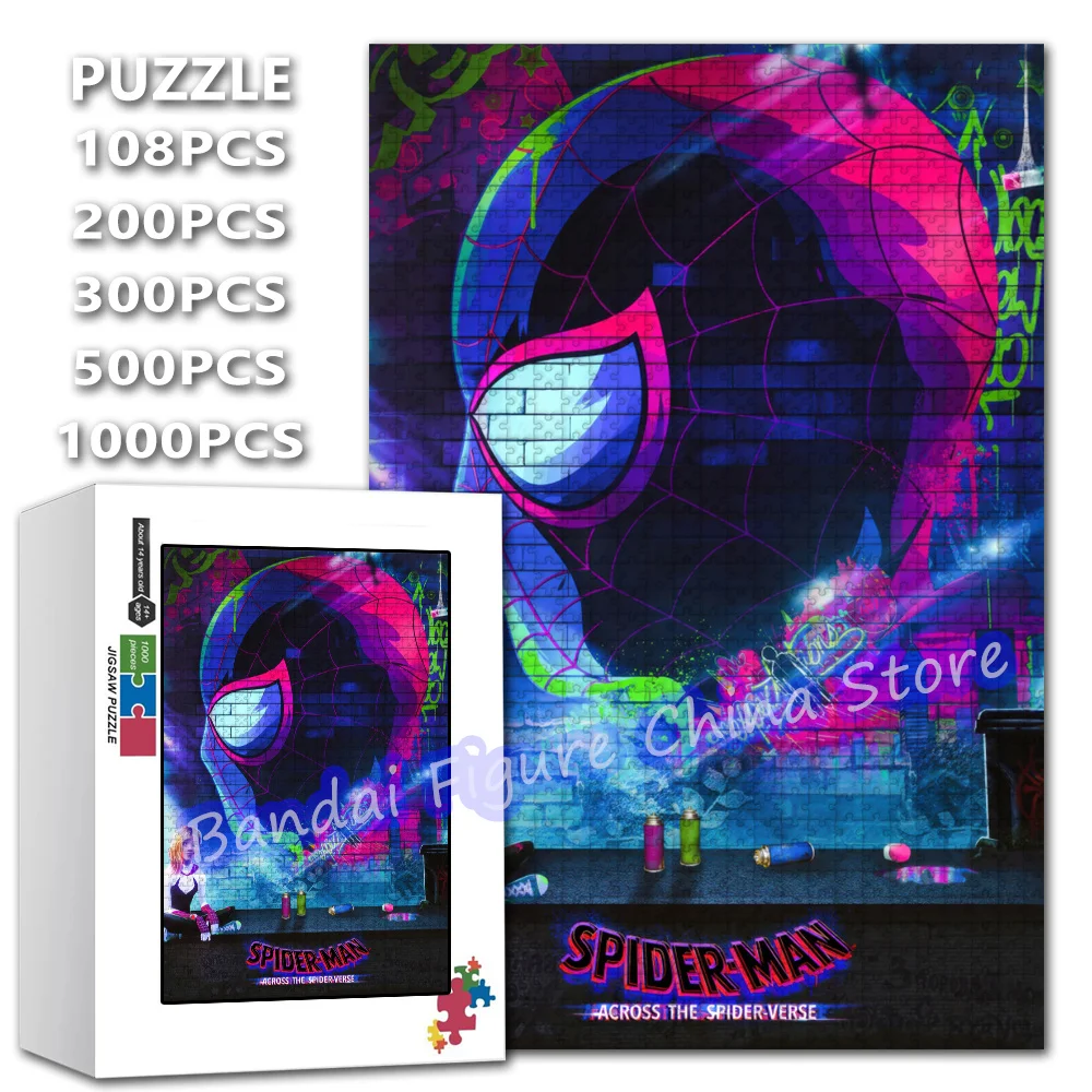 

Пазл-головоломка «Человек-паук: Через вселенные» с принтом, для самостоятельной сборки, по мотивам фильмов о супергероях Диснея, для взрослых, антистрессовая игрушка