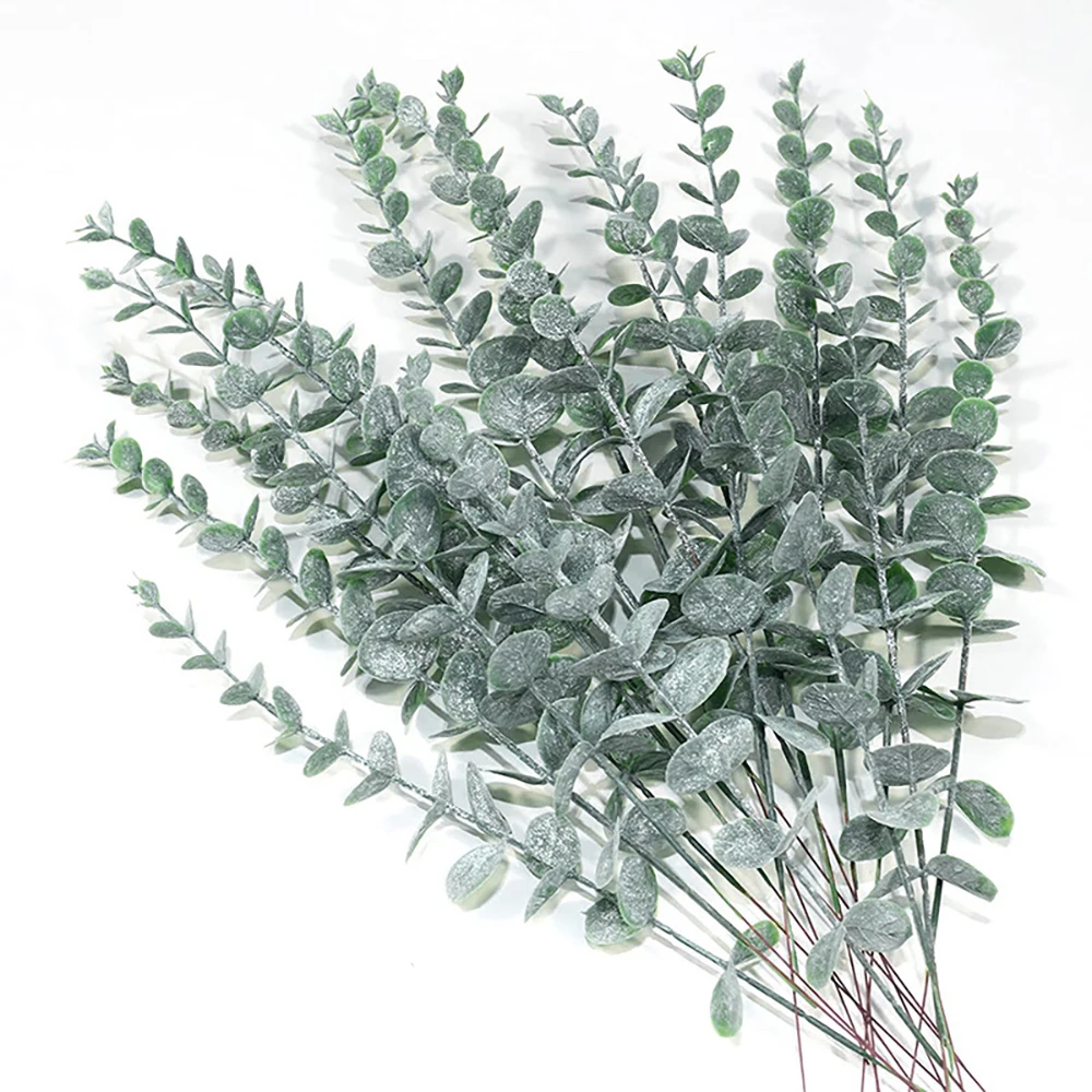 Artificial Eucalyptus Leaves Stems Real Touch Branches for Home Office Wedding