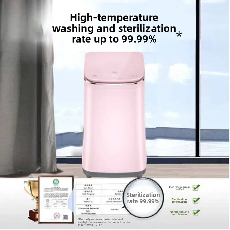 Small Pulsator Fully Automatic Touchscreen Control 3kg Mini Baby High-Temperature Wash Washing Machine for Home Laundry Use