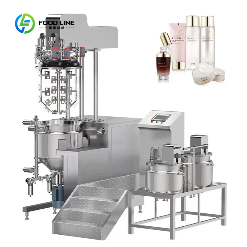 Customized Homogenizer Mixing Machine Cosmetic Cream Emulsifying Vacuum Milling Capability Chemical Processing