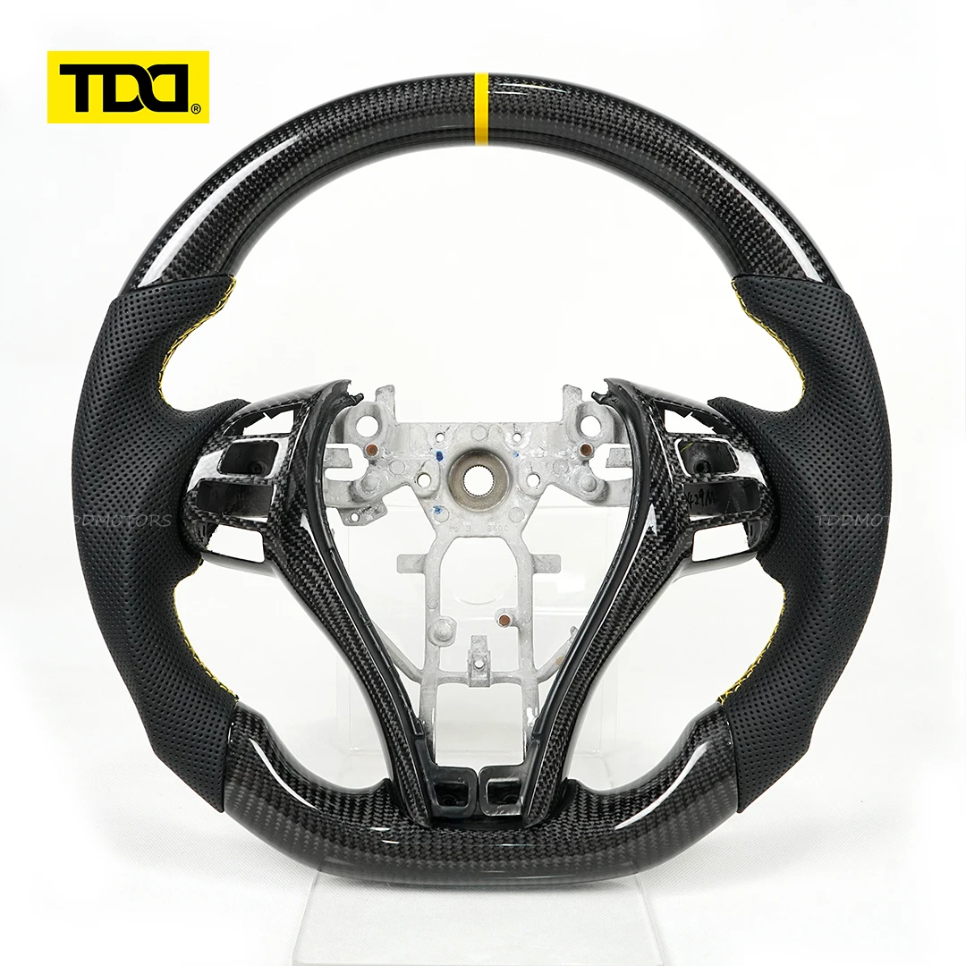 TDD 100% Real Carbon Fiber Steering Wheel for Nissan X-Trail Rogue Altima SR Pulsar NP300 Navara