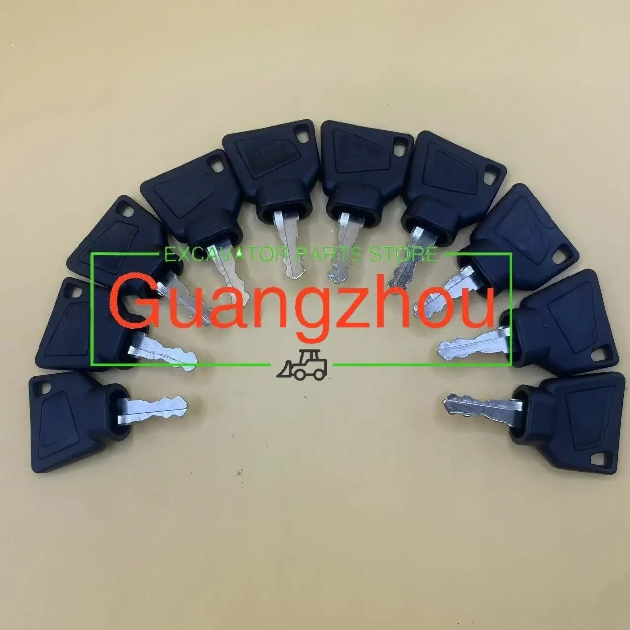10PCS JS Key With Logo 701/45501 331/26790 333/Y1374 Ignition Start Key Switch Starter key For JS 3CX Excavator