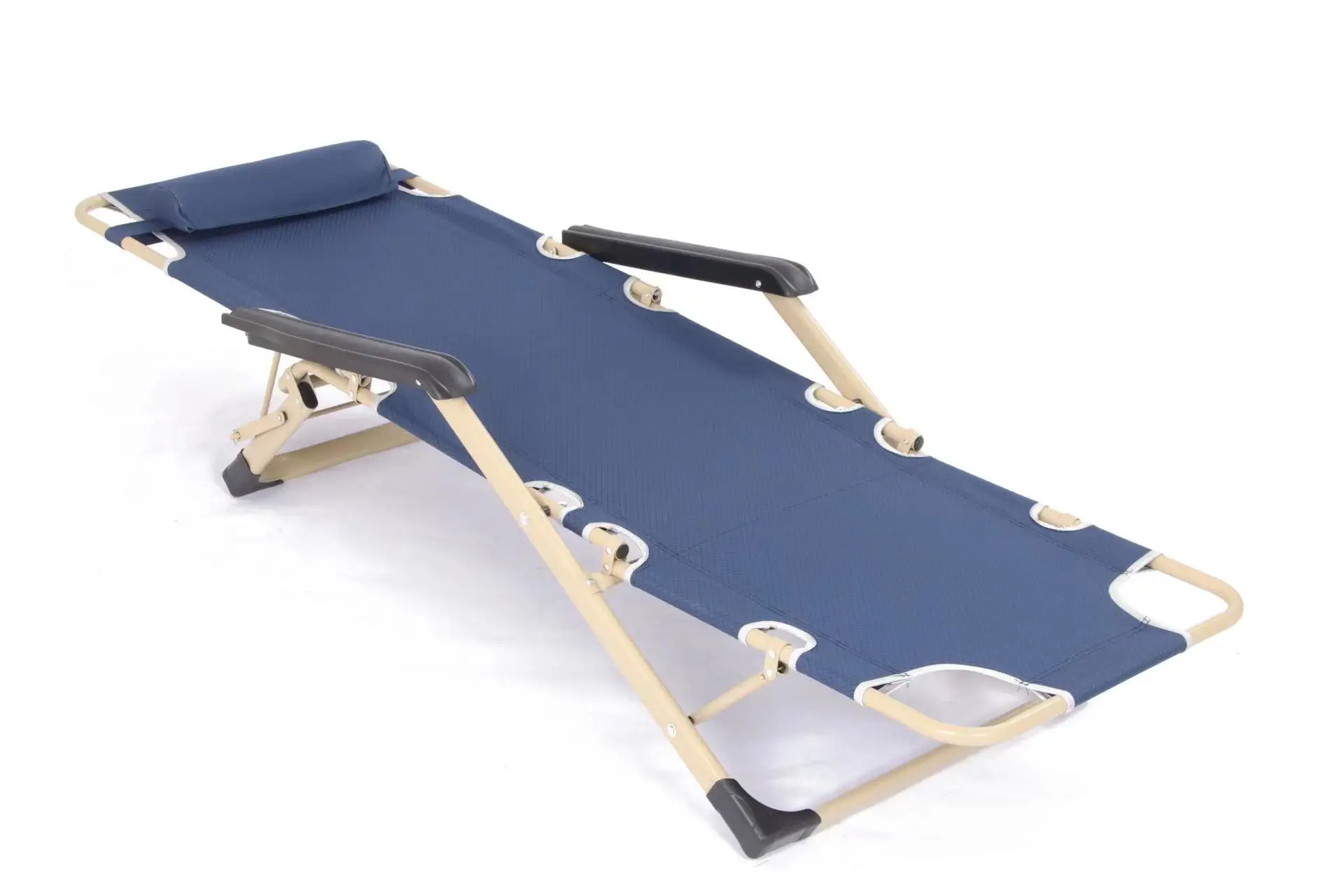 سرير معدني قابل للطي بتصميم عصري عالي الجودة من المصنع، صالة خارجية محمولة، كرسي شاطئ للحديقة #4