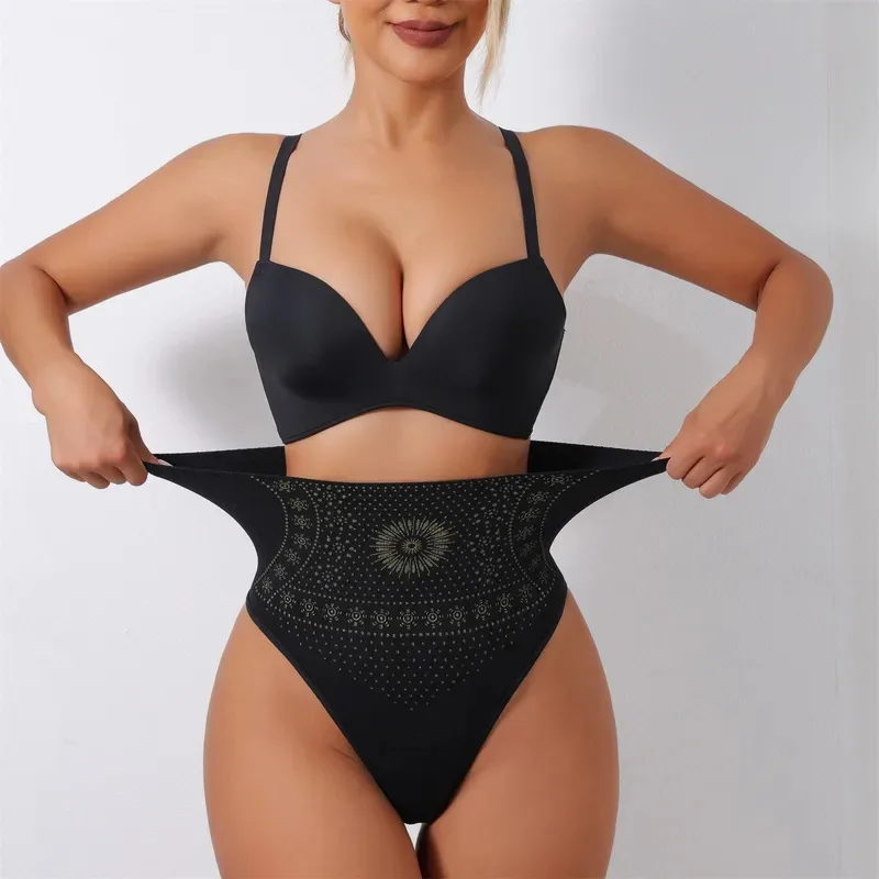 سراويل داخلية نسائية عالية الخصر لشد البطن ورفع الورك سراويل تحتية بحزام قابلة للتنفس بعد الولادة رياضية ثونغ للنساء من القطن