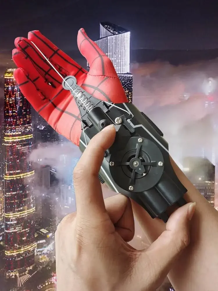 Anime Spiderman transmisor automático figura de Cosplay Spiderman Web Shooters araña lanzador de seda dispositivo de cuerda niños juguete para regalo