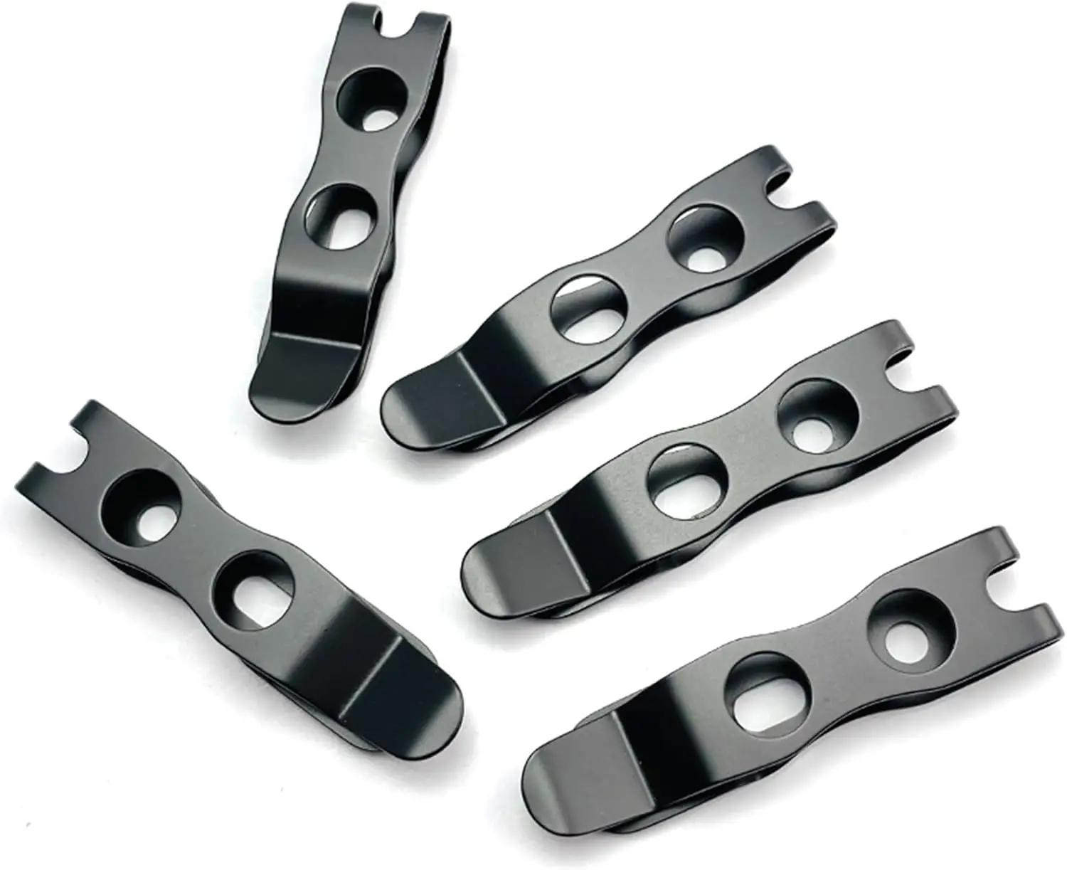 Kydex, Clip Da Cintura in Acciaio Inox Per Fondina Kydex, Fodero, Coltello, Portafoglio, Ambidestro, Grigio Opaco Scuro