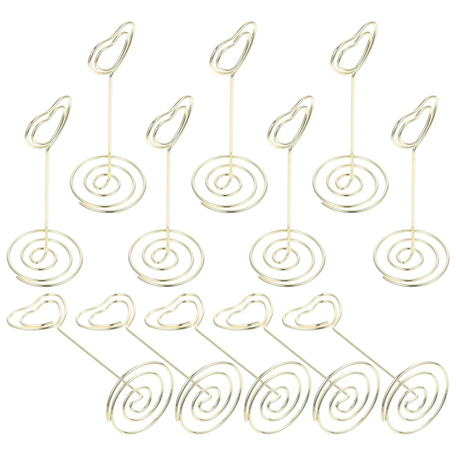 24Pcs Heart Shape Table Number Holders Photo Clips Metal Menu Card Stands for Wedding Party Banquet Office Desktop Decoration