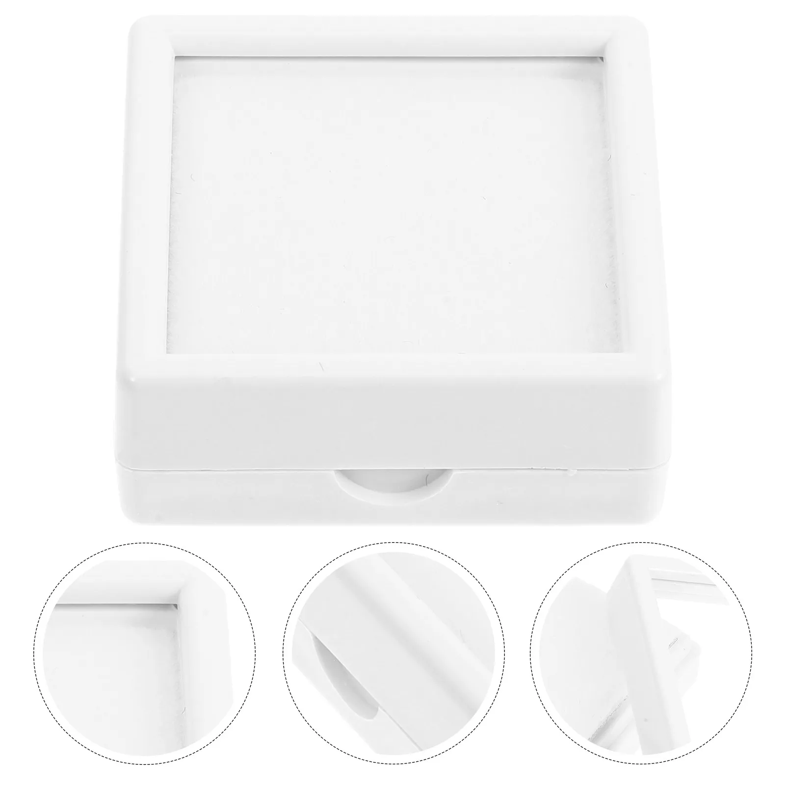 6Pcs Stone Display Boxes Glass Lid Jewelry Display Storage Organizer Rock Collecting Box Jewelry Box Earring Boxes