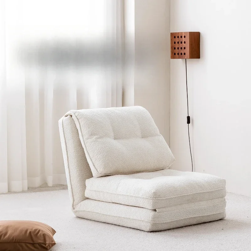 Cream wind module tofu block down floor removable washable foldable tatami lazy sofa bed single sofa