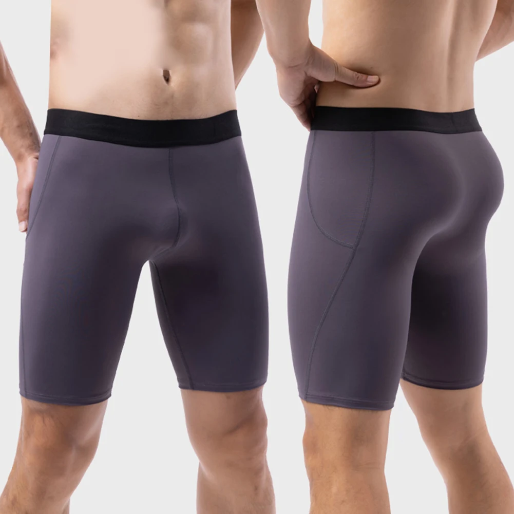 

Men Pouch Breathable Underpants Underwear Comfortable Long Legs Boxers Briefs Sports And Fitness Tight Boxing Pants