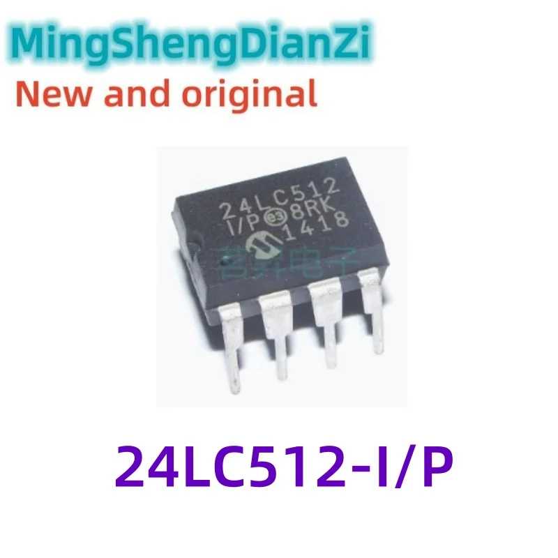 5 uds. Nuevo chip de memoria IC 24LC512-I/P 24LC512 DIP-8