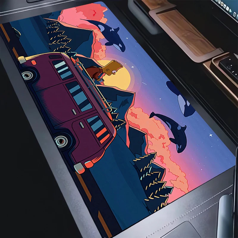 

Mouse Pad Design Non-Slip Cartoon Desk Mat Laptop Gaming Accessories Anime Keyboard Pad Office PC The S-simpsonss Gamer Mousepad