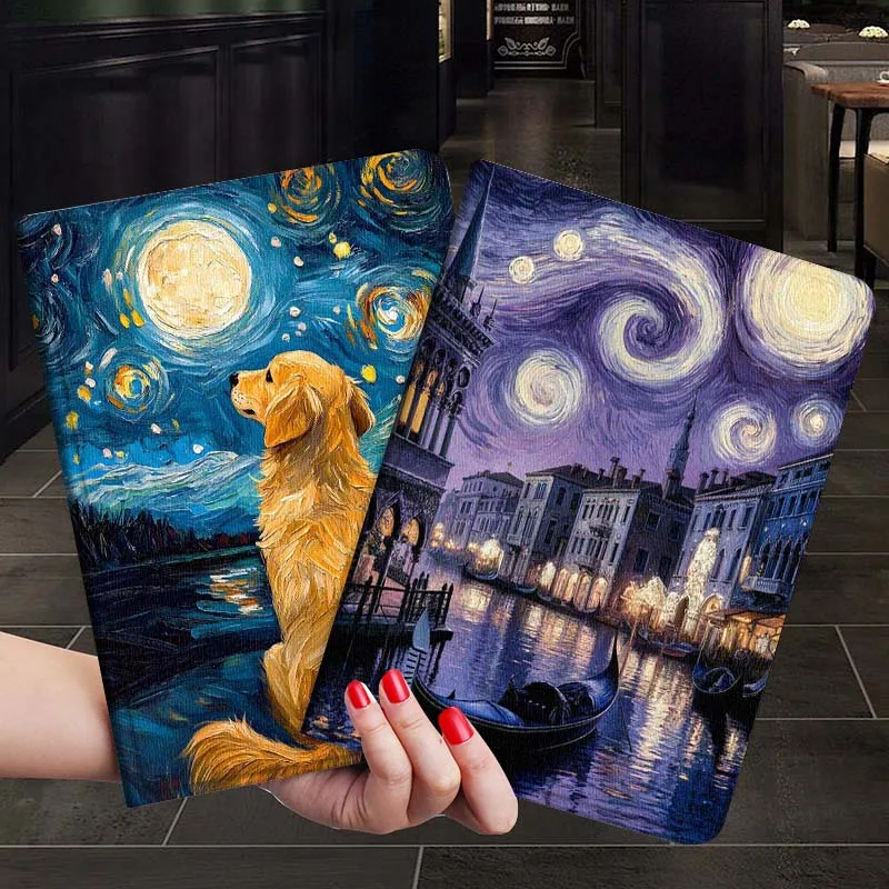 

Dog Oil Painting Printing For Xiaoxin Lenovo Tab P12 Extreme Legion Y900 Idea Pro GT 12.1 2025 Foldable Tablet Case Gift