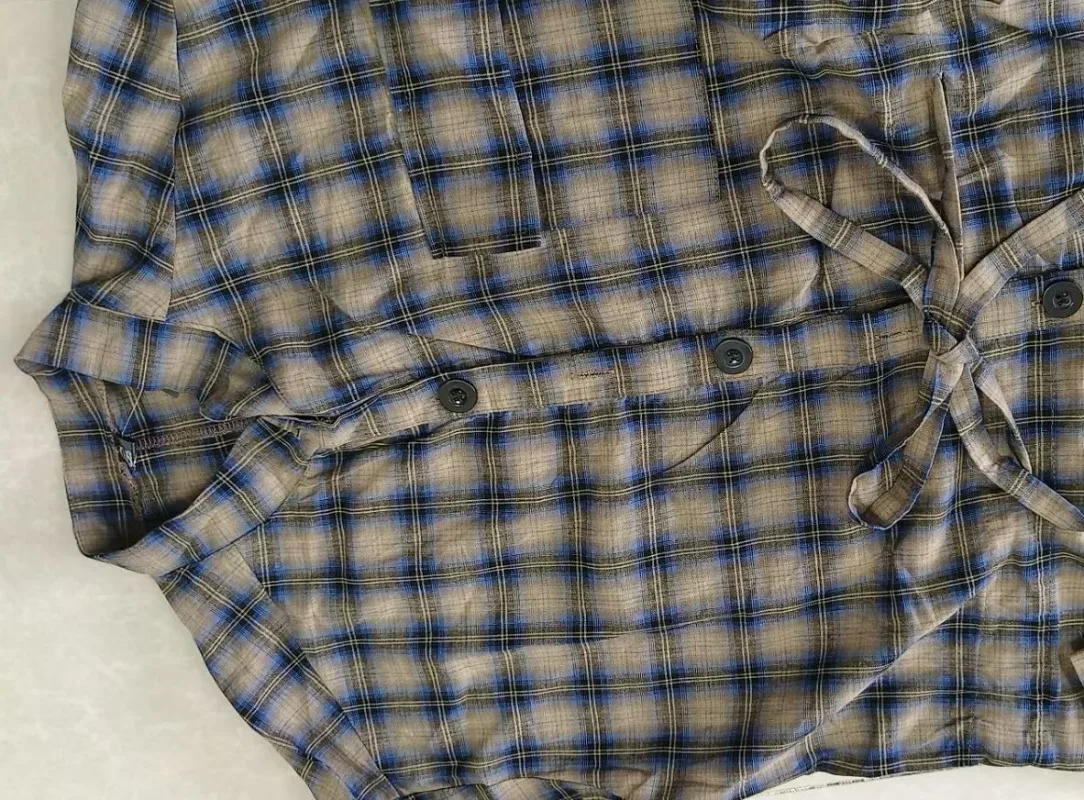 2025 ฤดูใบไม้ผลิใหม่กึ่งCardigan Jumpsuitผู้หญิงออกแบบสายรัดเอวJumpsuitsลายสก๊อตผ้าลินินStreetwear Retroผู้หญิงJumpsuits