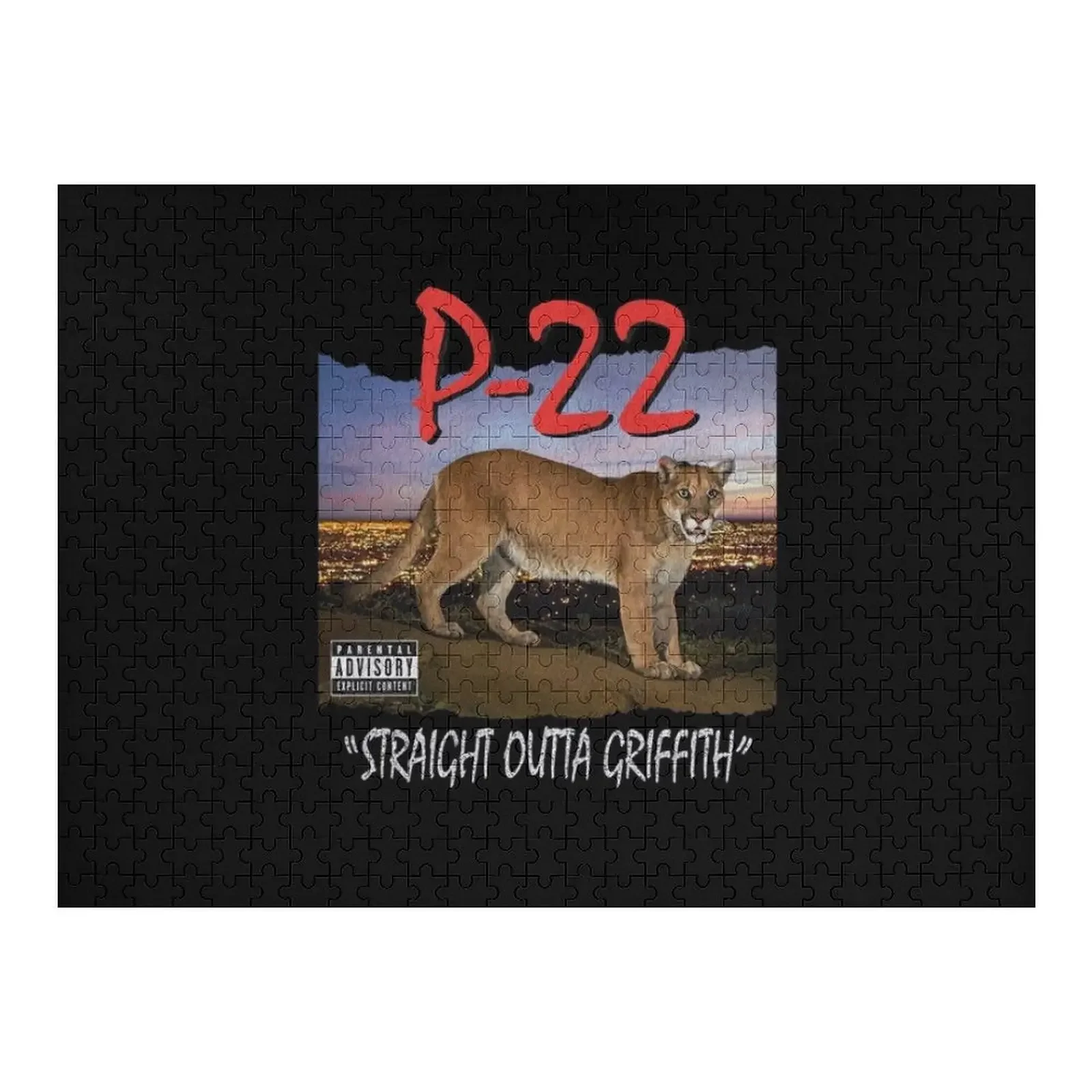 

P-22 Straight Outta Griffith (для темных фонов) Пазл Деревянный пазл с именем и деревянным именем