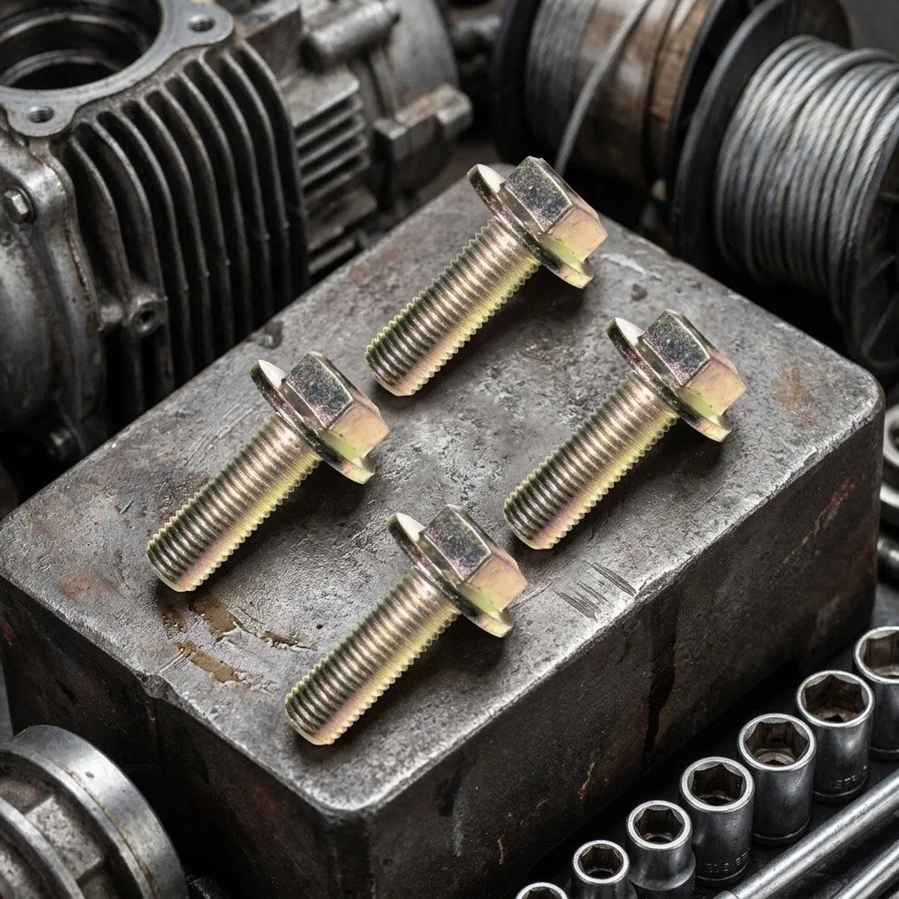 Automotive Fastener 12mm X 25mm Hex Flange Bolt Hexagonal Head Design Integrated Flange Structure For Engine Assembly