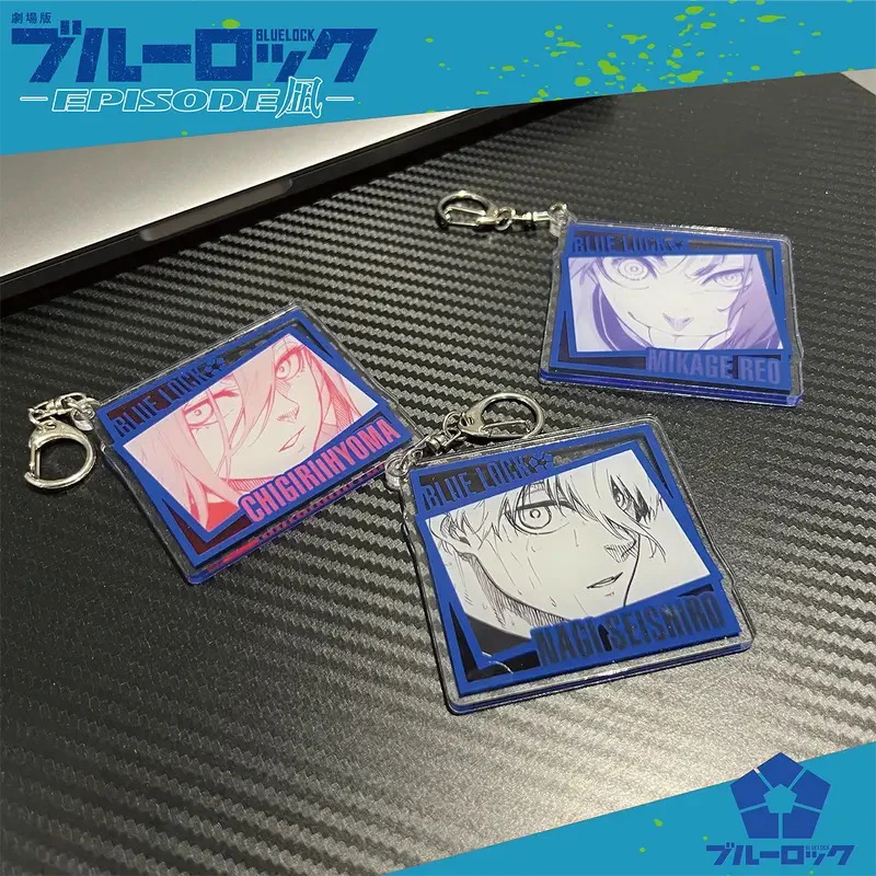 Anime Game BLUE LOCK Cosplay Cute Decoration Cartoon Acrylic Transcard Keychain Backpack Pendant Send Friend Xmas Birthday Gift