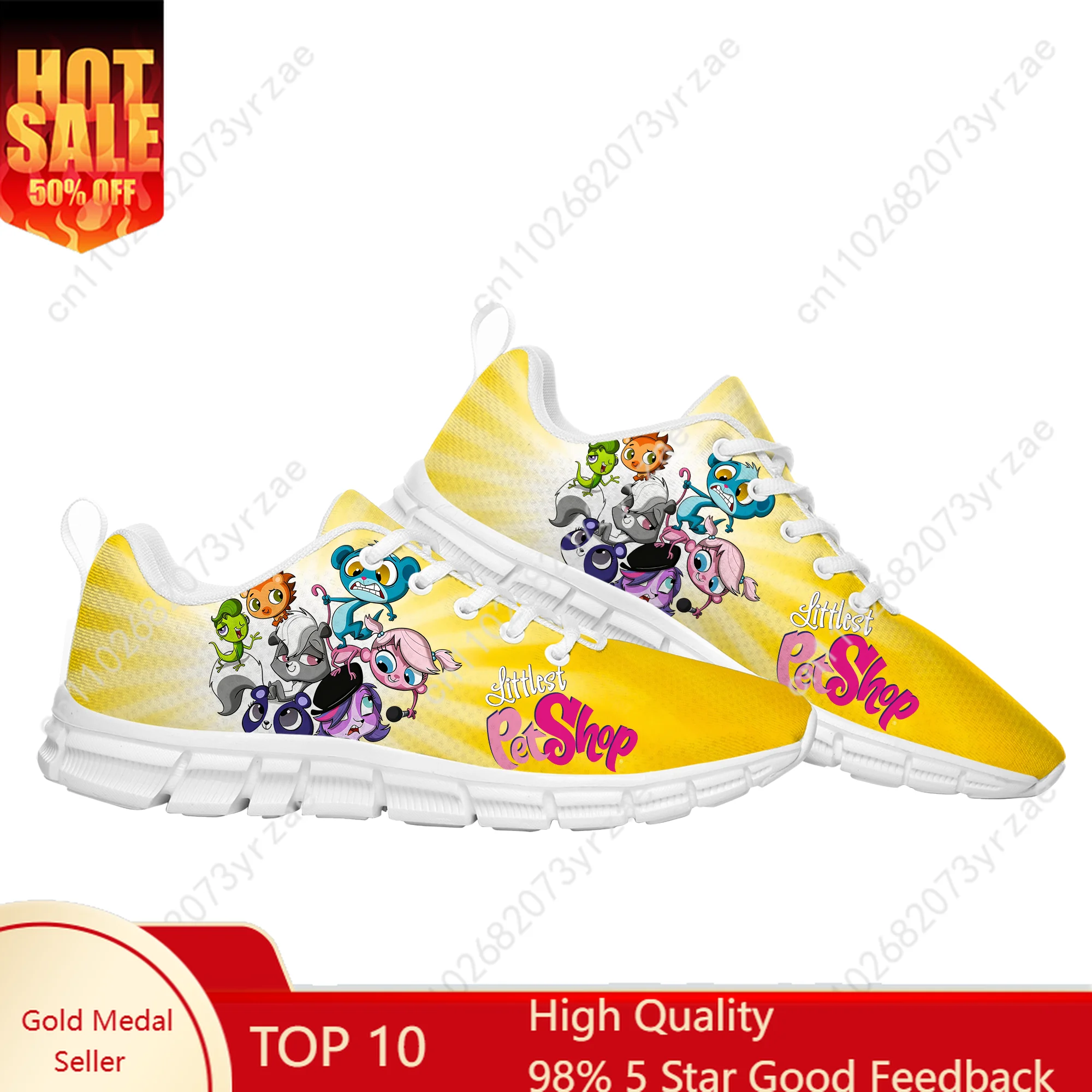 

Littlest Pet Shop Lace Mesh Shoes Flat Sneaker Mens Womens Sports Shoe High Quality Personalized Sport Sneakers Custom Footwe