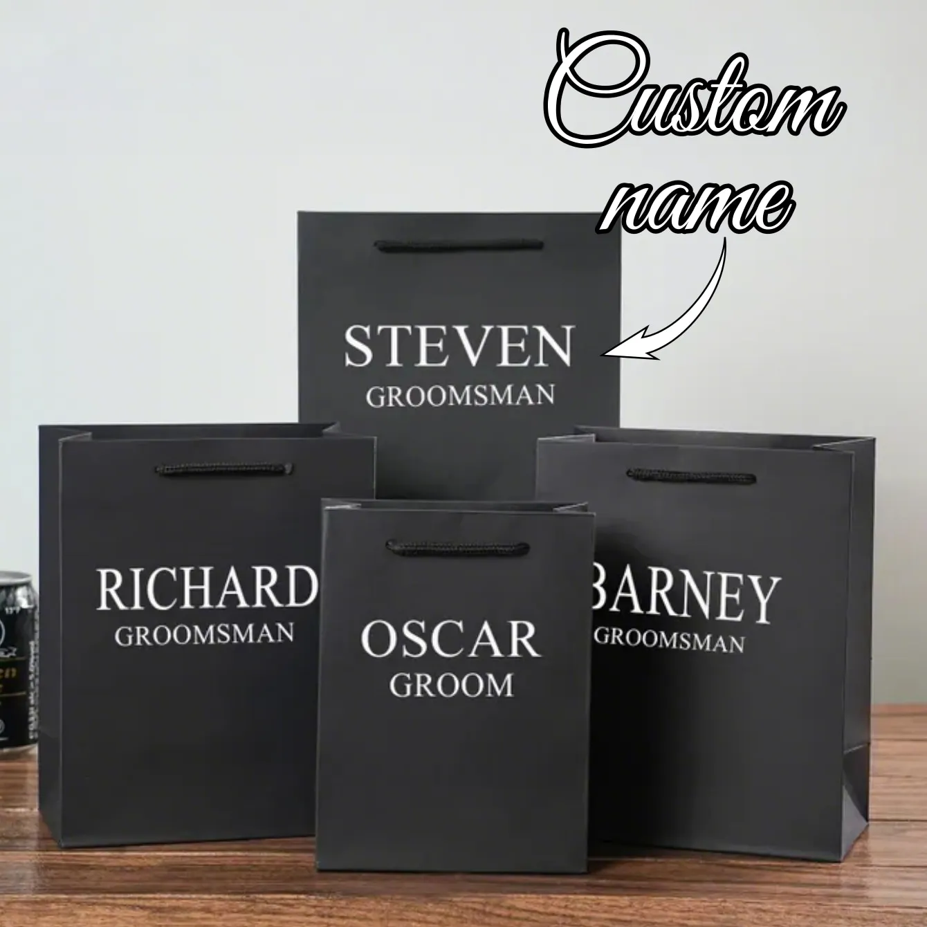 Customized High Quality Groomsmen Bridesmaid Gift Bag Bachelor Party Wedding Bag Wedding Birthday Gift Packaging Custom Gift Bag