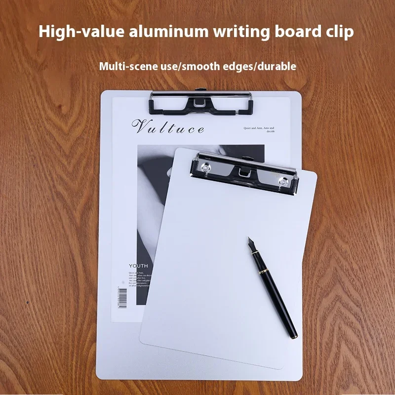 

Solid Aluminum Folder A4 Writing Board Clip A5 Writing 8K Sketch Aluminum Alloy Pad Signature Board Clipboard Paper Holder