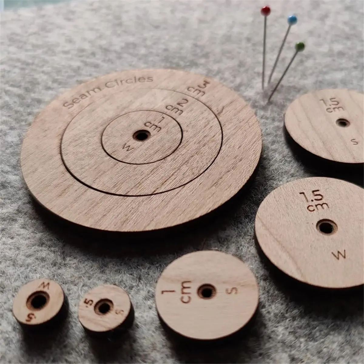【~ New A64E】Jenerates Seam Circles, Wooden Circle Quilting Template, Circle Template Quilting Rulers and Templates Inch Style