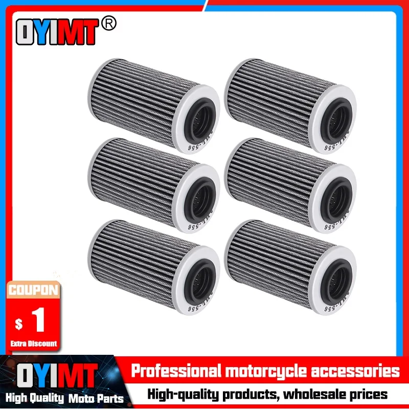 1/2/4/6 pcs Motorcycle Oil Filter For SEA DOO Gtx -x LIMITED RXT X AS 230 260 1494 WAKE PRO GTX LIMITED IS S 155 215 1503 GTX 4